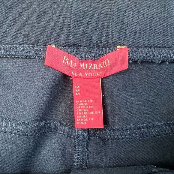 Isaac Mizrahi Pants Womens Size Medium Stretch Navy Blue Pull On - Picture 2 of 8